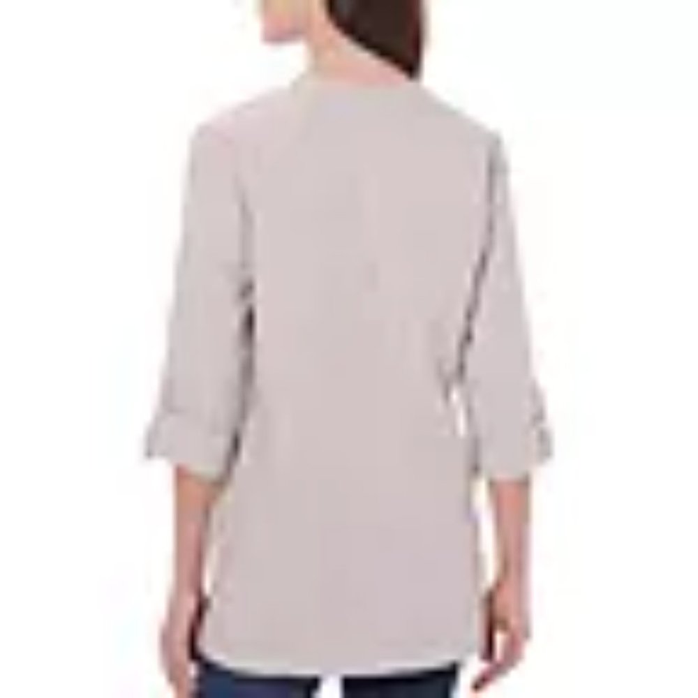 Ellen Tracy Linen Tunic - NWOT - Size Medium - Color Sandstone - Picture 2 of 4